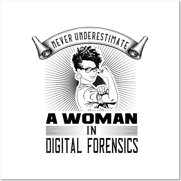 Never Underestimate a Woman in Digital Forensics Wall Art by DFIR Diva